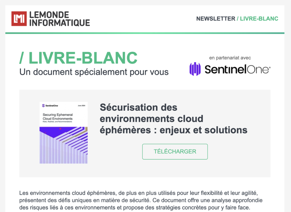 Sécurisation des environnements cloud éphépères : enjeux et solutions
