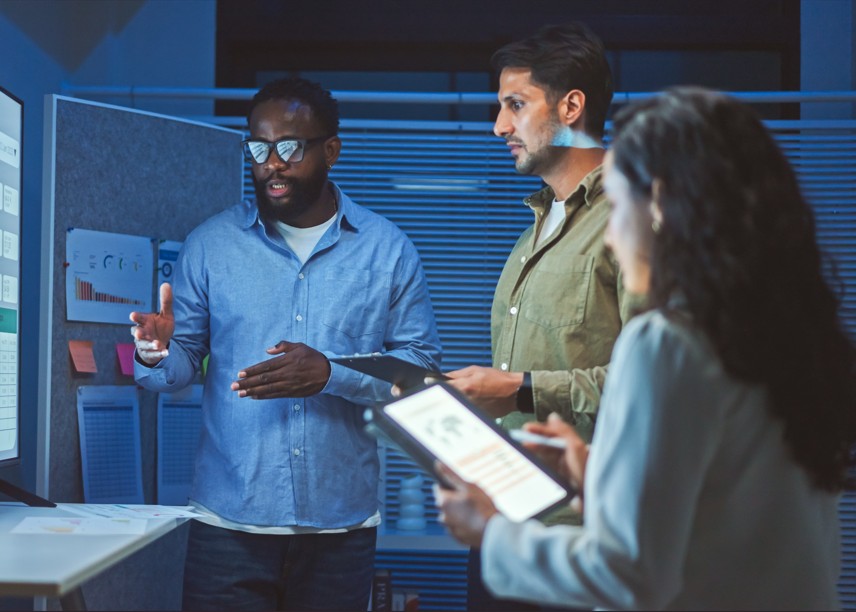 Team working on a project